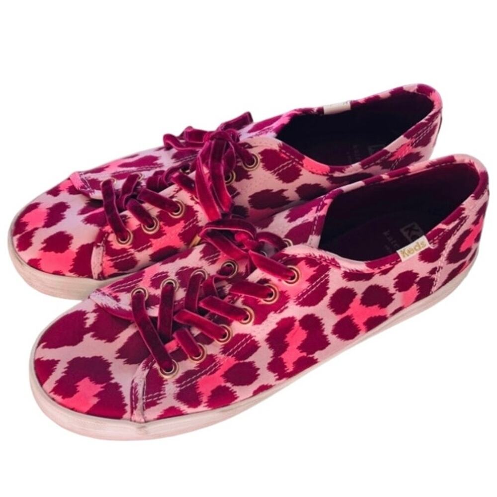 Kate Spade x Keds Pink Leopard Print Sneakers Size 9.5